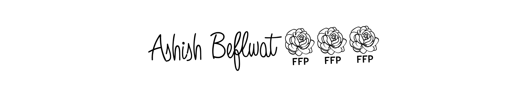 Make a beautiful signature design for name Ashish Beflwat 007. With this signature (Angelique-Rose-font-FFP) style, you can create a handwritten signature for free. Ashish Beflwat 007 signature style 5 images and pictures png
