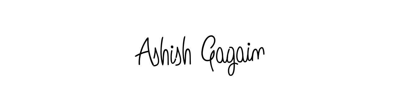 Use a signature maker to create a handwritten signature online. With this signature software, you can design (Angelique-Rose-font-FFP) your own signature for name Ashish Gagain. Ashish Gagain signature style 5 images and pictures png