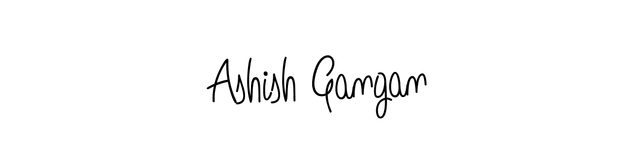 Ashish Gangan stylish signature style. Best Handwritten Sign (Angelique-Rose-font-FFP) for my name. Handwritten Signature Collection Ideas for my name Ashish Gangan. Ashish Gangan signature style 5 images and pictures png