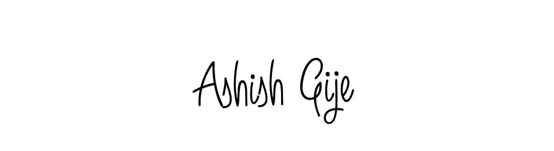 Design your own signature with our free online signature maker. With this signature software, you can create a handwritten (Angelique-Rose-font-FFP) signature for name Ashish Gije. Ashish Gije signature style 5 images and pictures png