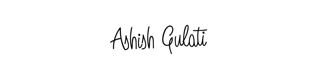 You should practise on your own different ways (Angelique-Rose-font-FFP) to write your name (Ashish Gulati) in signature. don't let someone else do it for you. Ashish Gulati signature style 5 images and pictures png