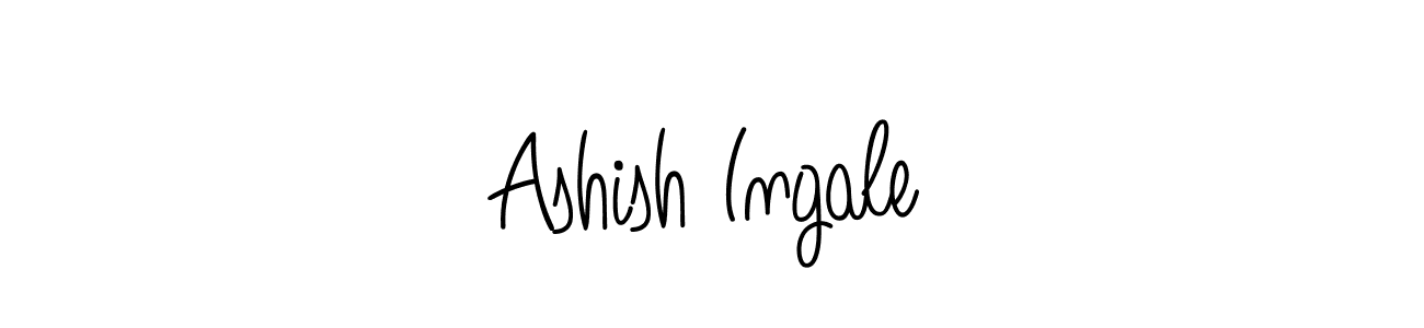 How to make Ashish Ingale name signature. Use Angelique-Rose-font-FFP style for creating short signs online. This is the latest handwritten sign. Ashish Ingale signature style 5 images and pictures png