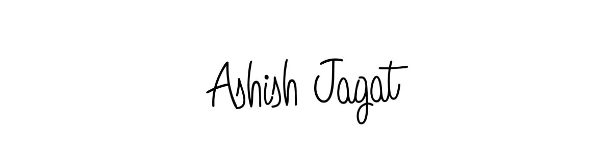 Make a beautiful signature design for name Ashish Jagat. With this signature (Angelique-Rose-font-FFP) style, you can create a handwritten signature for free. Ashish Jagat signature style 5 images and pictures png