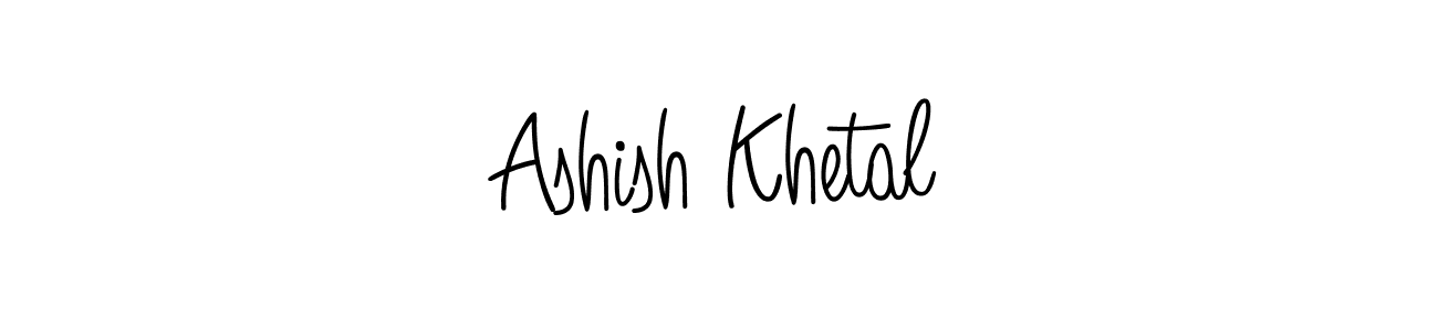 Use a signature maker to create a handwritten signature online. With this signature software, you can design (Angelique-Rose-font-FFP) your own signature for name Ashish Khetal. Ashish Khetal signature style 5 images and pictures png