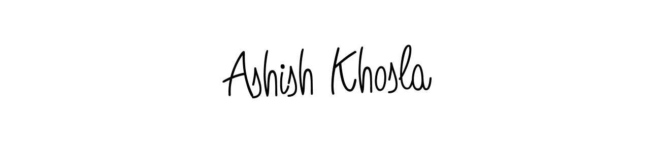 You should practise on your own different ways (Angelique-Rose-font-FFP) to write your name (Ashish Khosla) in signature. don't let someone else do it for you. Ashish Khosla signature style 5 images and pictures png