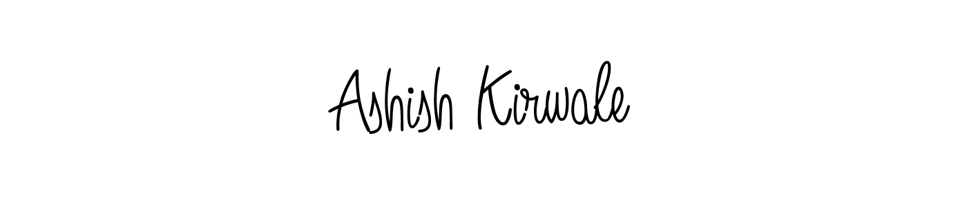 How to make Ashish Kirwale name signature. Use Angelique-Rose-font-FFP style for creating short signs online. This is the latest handwritten sign. Ashish Kirwale signature style 5 images and pictures png