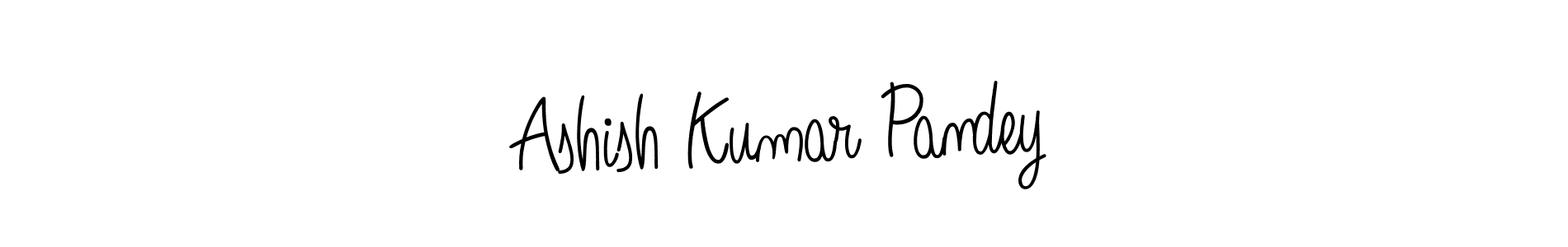 How to make Ashish Kumar Pandey name signature. Use Angelique-Rose-font-FFP style for creating short signs online. This is the latest handwritten sign. Ashish Kumar Pandey signature style 5 images and pictures png