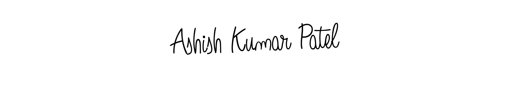 The best way (Angelique-Rose-font-FFP) to make a short signature is to pick only two or three words in your name. The name Ashish Kumar Patel include a total of six letters. For converting this name. Ashish Kumar Patel signature style 5 images and pictures png