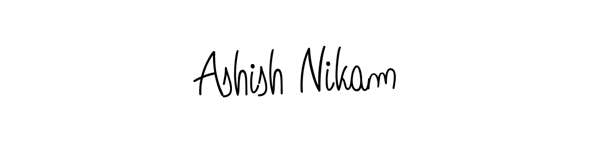 How to Draw Ashish Nikam signature style? Angelique-Rose-font-FFP is a latest design signature styles for name Ashish Nikam. Ashish Nikam signature style 5 images and pictures png