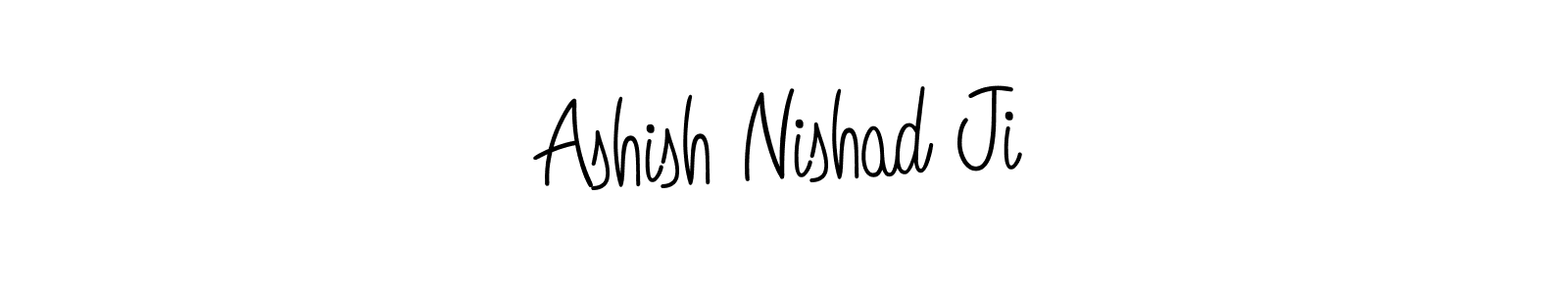 Create a beautiful signature design for name Ashish Nishad Ji. With this signature (Angelique-Rose-font-FFP) fonts, you can make a handwritten signature for free. Ashish Nishad Ji signature style 5 images and pictures png