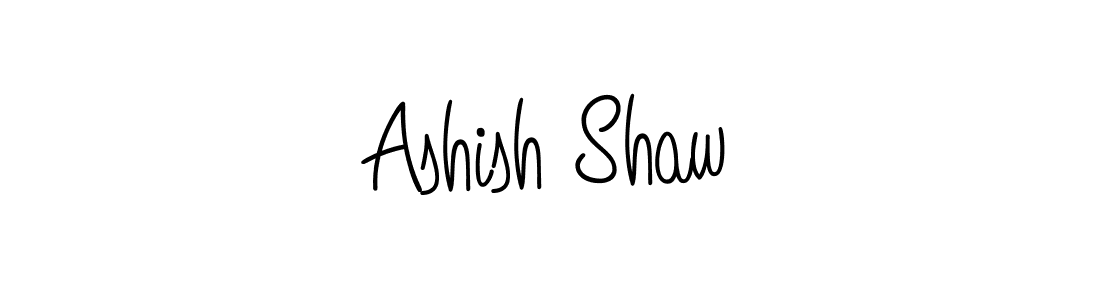 How to make Ashish Shaw name signature. Use Angelique-Rose-font-FFP style for creating short signs online. This is the latest handwritten sign. Ashish Shaw signature style 5 images and pictures png