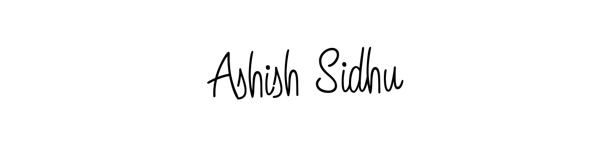 The best way (Angelique-Rose-font-FFP) to make a short signature is to pick only two or three words in your name. The name Ashish Sidhu include a total of six letters. For converting this name. Ashish Sidhu signature style 5 images and pictures png