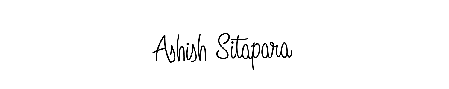 Ashish Sitapara stylish signature style. Best Handwritten Sign (Angelique-Rose-font-FFP) for my name. Handwritten Signature Collection Ideas for my name Ashish Sitapara. Ashish Sitapara signature style 5 images and pictures png