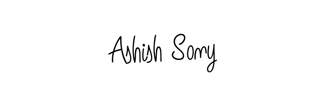 How to make Ashish Sony name signature. Use Angelique-Rose-font-FFP style for creating short signs online. This is the latest handwritten sign. Ashish Sony signature style 5 images and pictures png