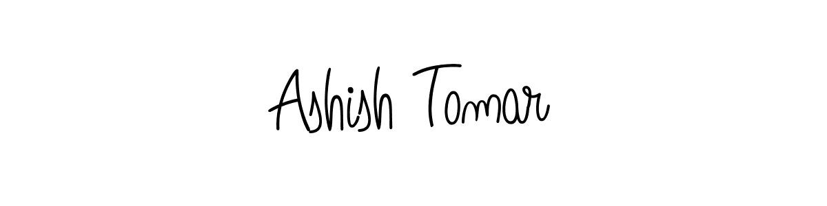 You should practise on your own different ways (Angelique-Rose-font-FFP) to write your name (Ashish Tomar) in signature. don't let someone else do it for you. Ashish Tomar signature style 5 images and pictures png