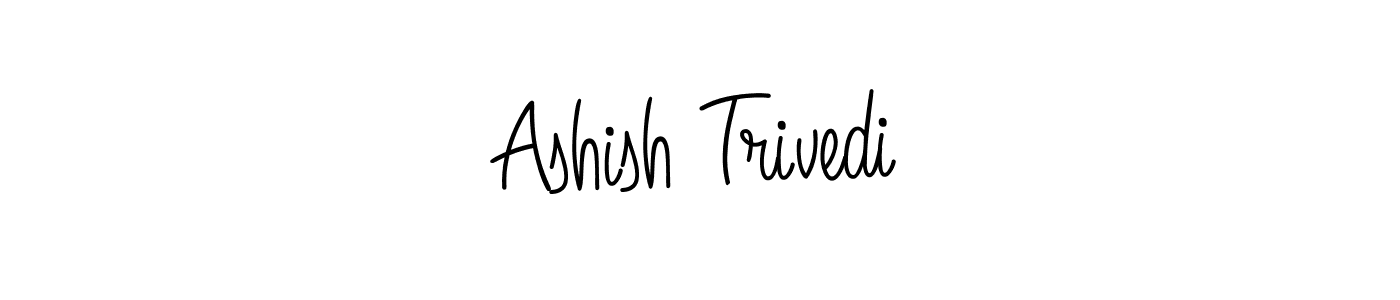 How to make Ashish Trivedi name signature. Use Angelique-Rose-font-FFP style for creating short signs online. This is the latest handwritten sign. Ashish Trivedi signature style 5 images and pictures png