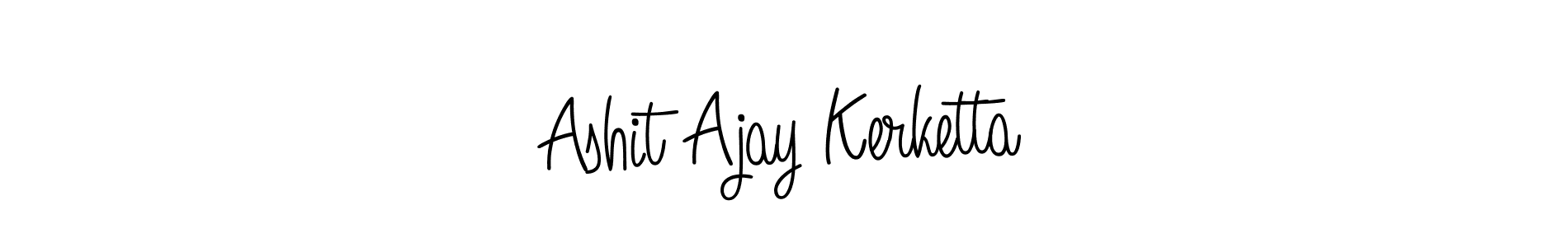 How to make Ashit Ajay Kerketta name signature. Use Angelique-Rose-font-FFP style for creating short signs online. This is the latest handwritten sign. Ashit Ajay Kerketta signature style 5 images and pictures png