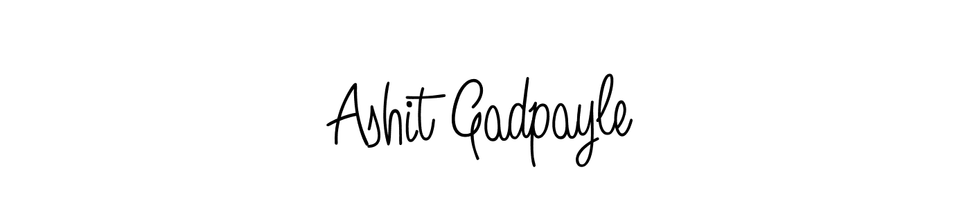 Also we have Ashit Gadpayle name is the best signature style. Create professional handwritten signature collection using Angelique-Rose-font-FFP autograph style. Ashit Gadpayle signature style 5 images and pictures png