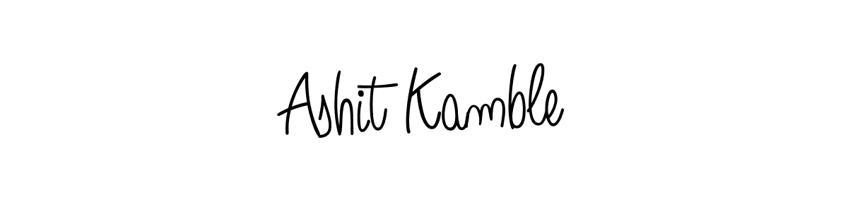 Design your own signature with our free online signature maker. With this signature software, you can create a handwritten (Angelique-Rose-font-FFP) signature for name Ashit Kamble. Ashit Kamble signature style 5 images and pictures png