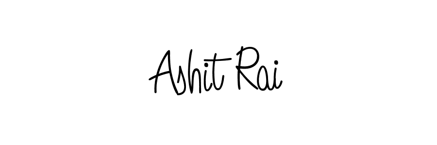 Use a signature maker to create a handwritten signature online. With this signature software, you can design (Angelique-Rose-font-FFP) your own signature for name Ashit Rai. Ashit Rai signature style 5 images and pictures png