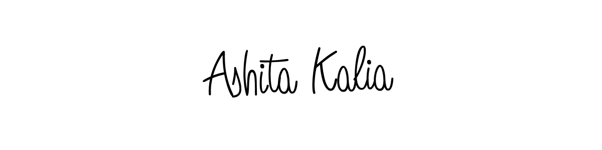 The best way (Angelique-Rose-font-FFP) to make a short signature is to pick only two or three words in your name. The name Ashita Kalia include a total of six letters. For converting this name. Ashita Kalia signature style 5 images and pictures png