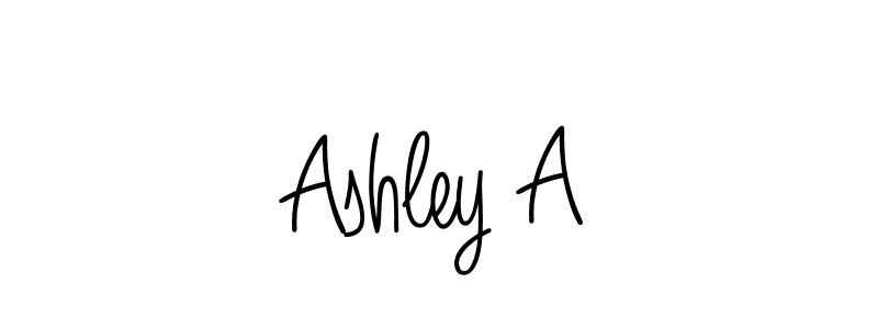 Use a signature maker to create a handwritten signature online. With this signature software, you can design (Angelique-Rose-font-FFP) your own signature for name Ashley A. Ashley A signature style 5 images and pictures png