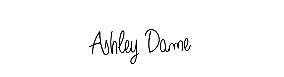 The best way (Angelique-Rose-font-FFP) to make a short signature is to pick only two or three words in your name. The name Ashley Dame include a total of six letters. For converting this name. Ashley Dame signature style 5 images and pictures png