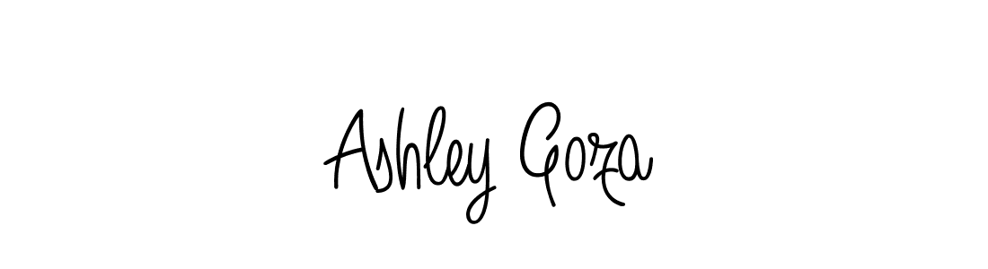 You should practise on your own different ways (Angelique-Rose-font-FFP) to write your name (Ashley Goza) in signature. don't let someone else do it for you. Ashley Goza signature style 5 images and pictures png