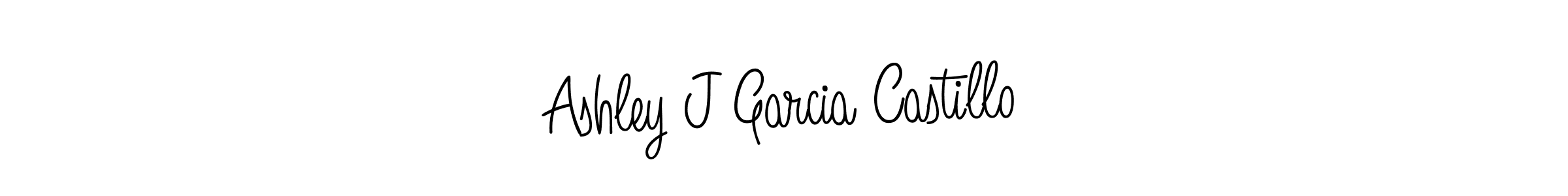 The best way (Angelique-Rose-font-FFP) to make a short signature is to pick only two or three words in your name. The name Ashley J Garcia Castillo include a total of six letters. For converting this name. Ashley J Garcia Castillo signature style 5 images and pictures png