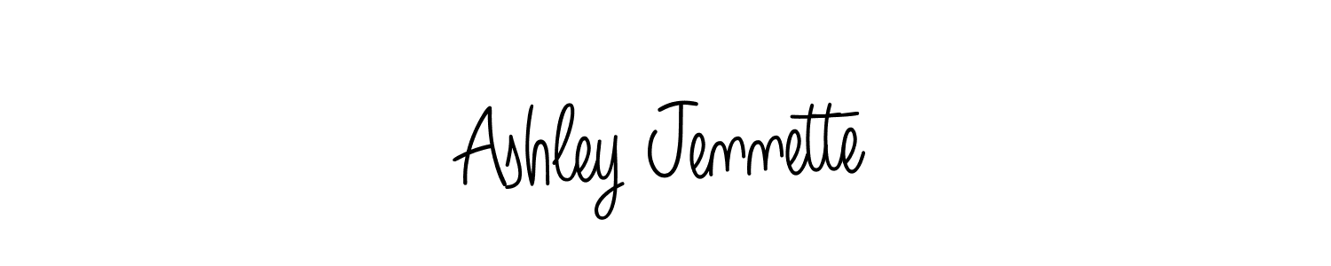 Ashley Jennette stylish signature style. Best Handwritten Sign (Angelique-Rose-font-FFP) for my name. Handwritten Signature Collection Ideas for my name Ashley Jennette. Ashley Jennette signature style 5 images and pictures png