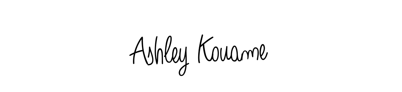 The best way (Angelique-Rose-font-FFP) to make a short signature is to pick only two or three words in your name. The name Ashley Kouame include a total of six letters. For converting this name. Ashley Kouame signature style 5 images and pictures png