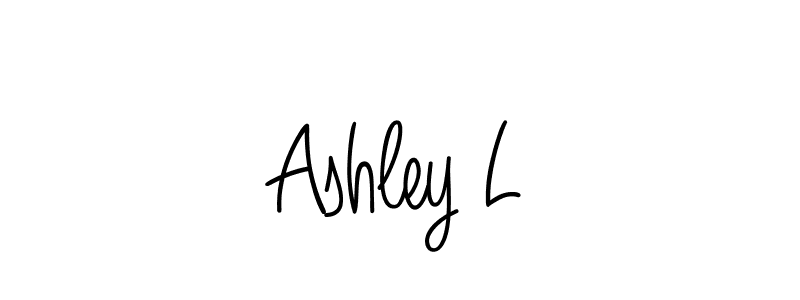 The best way (Angelique-Rose-font-FFP) to make a short signature is to pick only two or three words in your name. The name Ashley L include a total of six letters. For converting this name. Ashley L signature style 5 images and pictures png