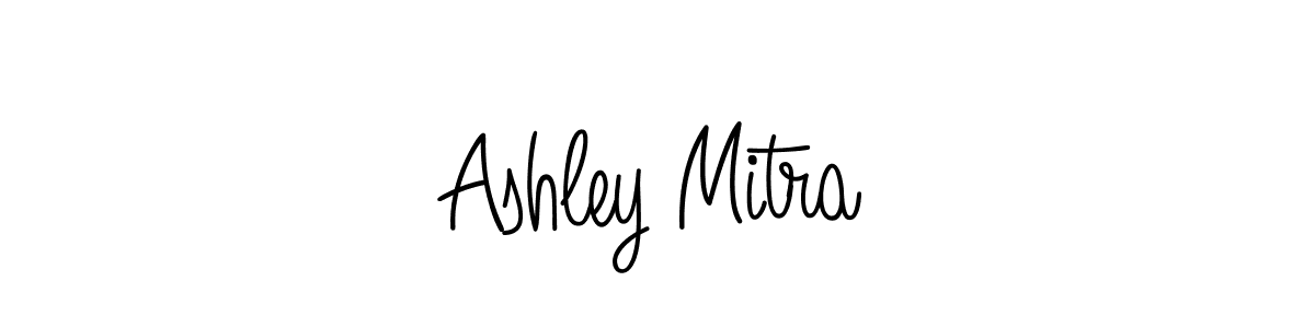 You should practise on your own different ways (Angelique-Rose-font-FFP) to write your name (Ashley Mitra) in signature. don't let someone else do it for you. Ashley Mitra signature style 5 images and pictures png