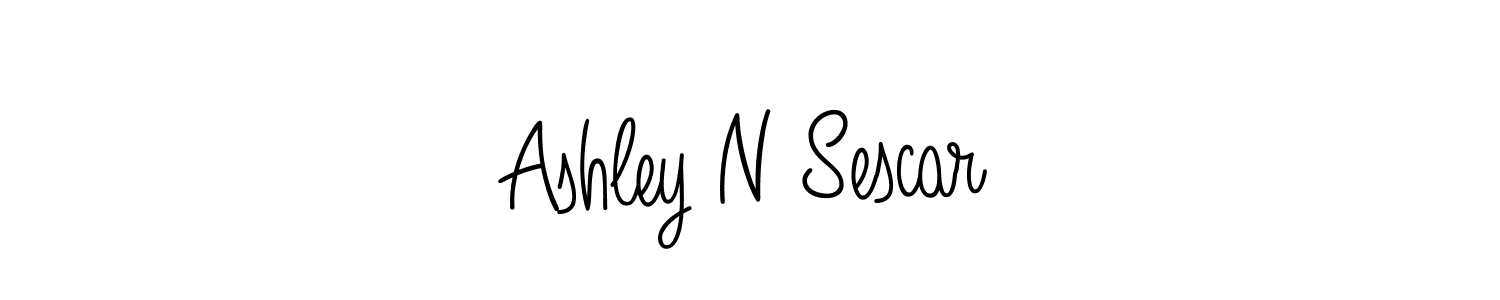 Design your own signature with our free online signature maker. With this signature software, you can create a handwritten (Angelique-Rose-font-FFP) signature for name Ashley N Sescar. Ashley N Sescar signature style 5 images and pictures png