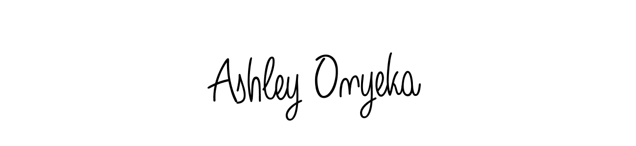 How to Draw Ashley Onyeka signature style? Angelique-Rose-font-FFP is a latest design signature styles for name Ashley Onyeka. Ashley Onyeka signature style 5 images and pictures png