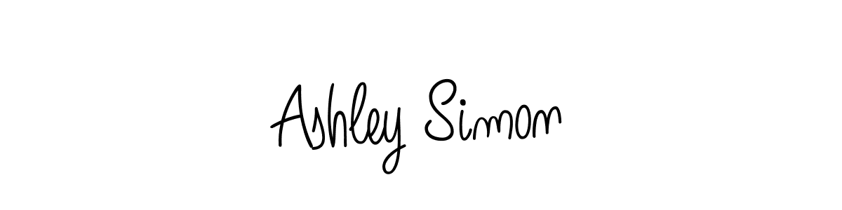 You should practise on your own different ways (Angelique-Rose-font-FFP) to write your name (Ashley Simon) in signature. don't let someone else do it for you. Ashley Simon signature style 5 images and pictures png