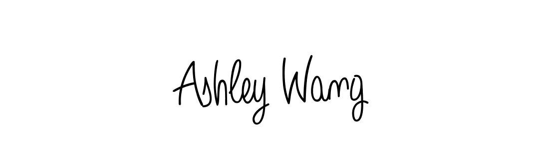 How to make Ashley Wang name signature. Use Angelique-Rose-font-FFP style for creating short signs online. This is the latest handwritten sign. Ashley Wang signature style 5 images and pictures png