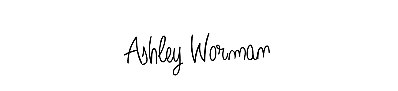 You should practise on your own different ways (Angelique-Rose-font-FFP) to write your name (Ashley Worman) in signature. don't let someone else do it for you. Ashley Worman signature style 5 images and pictures png