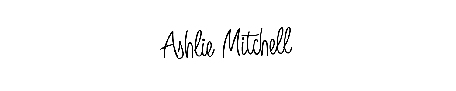 Design your own signature with our free online signature maker. With this signature software, you can create a handwritten (Angelique-Rose-font-FFP) signature for name Ashlie Mitchell. Ashlie Mitchell signature style 5 images and pictures png