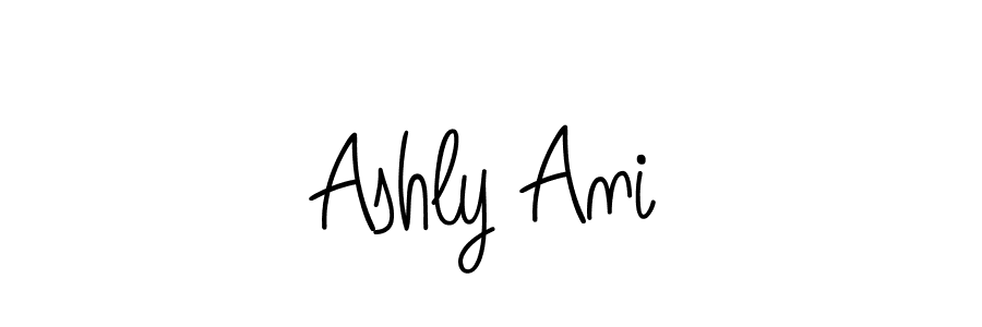 Make a beautiful signature design for name Ashly Ani. With this signature (Angelique-Rose-font-FFP) style, you can create a handwritten signature for free. Ashly Ani signature style 5 images and pictures png