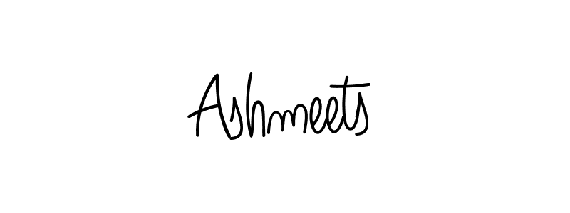 How to Draw Ashmeets signature style? Angelique-Rose-font-FFP is a latest design signature styles for name Ashmeets. Ashmeets signature style 5 images and pictures png