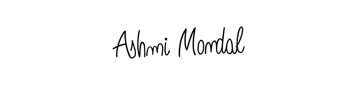 You should practise on your own different ways (Angelique-Rose-font-FFP) to write your name (Ashmi Mondal) in signature. don't let someone else do it for you. Ashmi Mondal signature style 5 images and pictures png