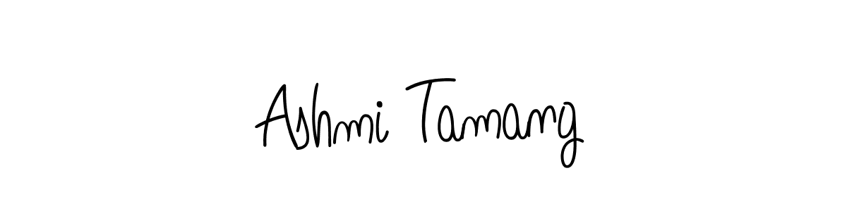 Create a beautiful signature design for name Ashmi Tamang. With this signature (Angelique-Rose-font-FFP) fonts, you can make a handwritten signature for free. Ashmi Tamang signature style 5 images and pictures png