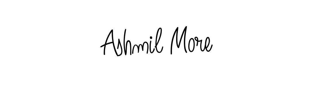 Create a beautiful signature design for name Ashmil More. With this signature (Angelique-Rose-font-FFP) fonts, you can make a handwritten signature for free. Ashmil More signature style 5 images and pictures png