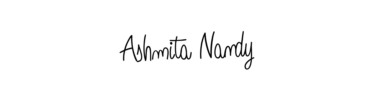 The best way (Angelique-Rose-font-FFP) to make a short signature is to pick only two or three words in your name. The name Ashmita Nandy include a total of six letters. For converting this name. Ashmita Nandy signature style 5 images and pictures png