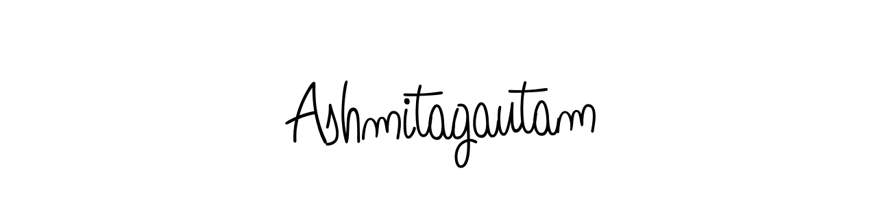 The best way (Angelique-Rose-font-FFP) to make a short signature is to pick only two or three words in your name. The name Ashmitagautam include a total of six letters. For converting this name. Ashmitagautam signature style 5 images and pictures png