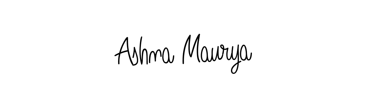 Create a beautiful signature design for name Ashna Maurya. With this signature (Angelique-Rose-font-FFP) fonts, you can make a handwritten signature for free. Ashna Maurya signature style 5 images and pictures png