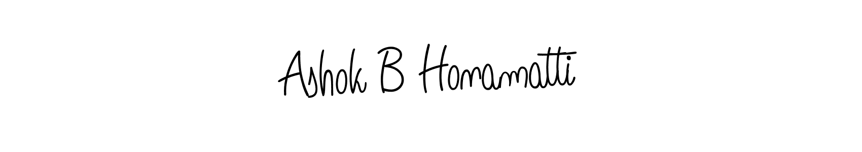 Design your own signature with our free online signature maker. With this signature software, you can create a handwritten (Angelique-Rose-font-FFP) signature for name Ashok B Honamatti. Ashok B Honamatti signature style 5 images and pictures png