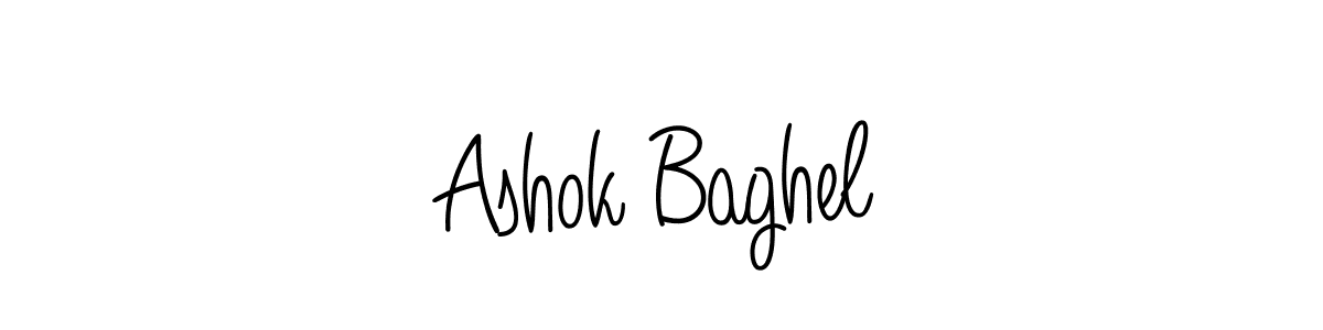 How to make Ashok Baghel name signature. Use Angelique-Rose-font-FFP style for creating short signs online. This is the latest handwritten sign. Ashok Baghel signature style 5 images and pictures png