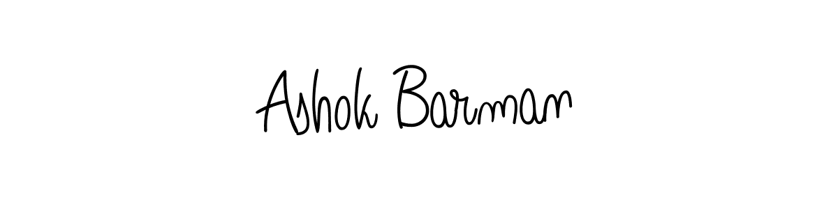 You should practise on your own different ways (Angelique-Rose-font-FFP) to write your name (Ashok Barman) in signature. don't let someone else do it for you. Ashok Barman signature style 5 images and pictures png